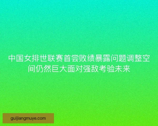 中国女排世联赛首尝败绩暴露问题调整空间仍然巨大面对强敌考验未来