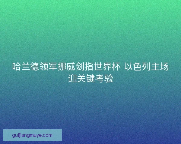 哈兰德领军挪威剑指世界杯 以色列主场迎关键考验